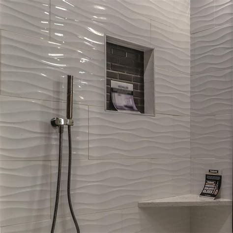 MSI Dymo Wavy White 12 In X 24 In Glossy Ceramic Wall Tile 16 Sq Ft