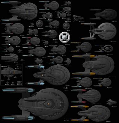 Size Comparison Chart Of Ships From Star Trek The By Ravencwg On