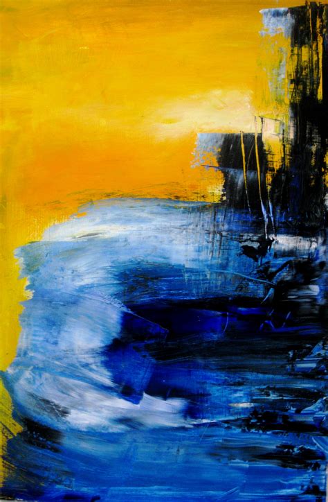 Blue And Yellow Painting at PaintingValley.com | Explore collection of ...