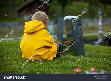 Sad Little Child Blond Boy Standing Stock Photo 2193046335 | Shutterstock