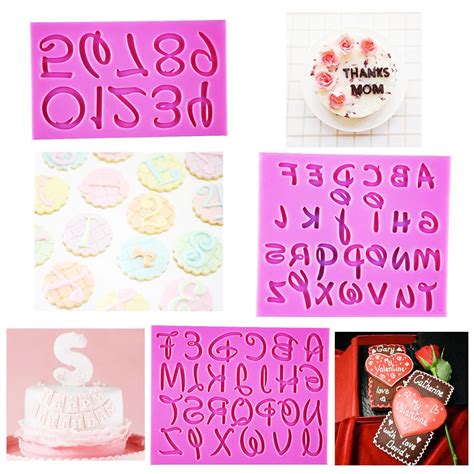 Soap Mould 1PC Letter Alphabet Number Shape Fondant Molds Kitchen Cake Decorating Tools ...