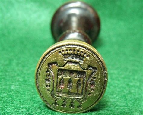 Antique Th Century French Nobility Comte Sealing Wax Stamp Seal Wax