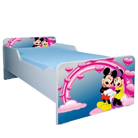 Patut Baieti 2 12 Ani Mickey Si Minnie Include Saltea 160x80 Cm Fara