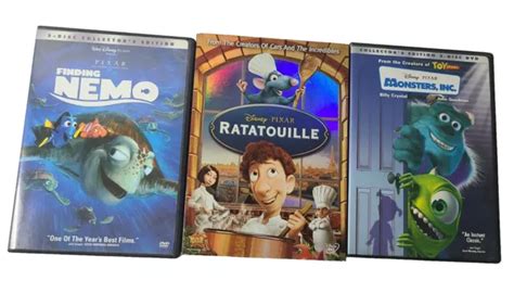 ENSEMBLE PACK RATATOUILLE Finding Nemo Monsters Inc Disney Pixar CIB