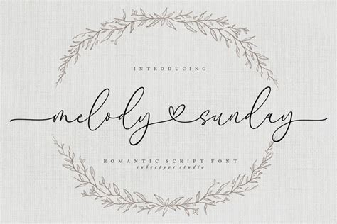 Heart Connected Melody Sunday Font Subectype And Orenari Fontspace