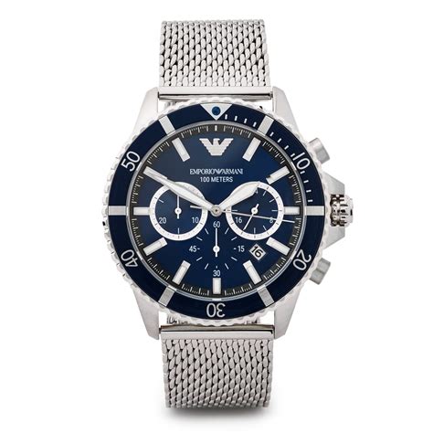 Emporio Armani Armani Chronograph Stainless Steel Watch Silver