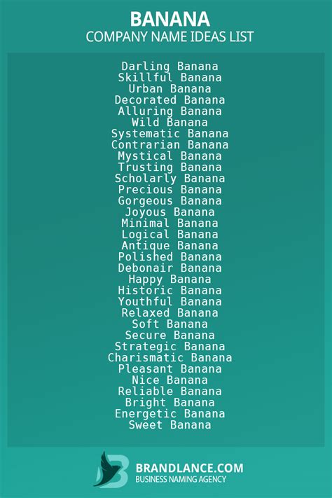 Banana Company Name Ideas List Generator