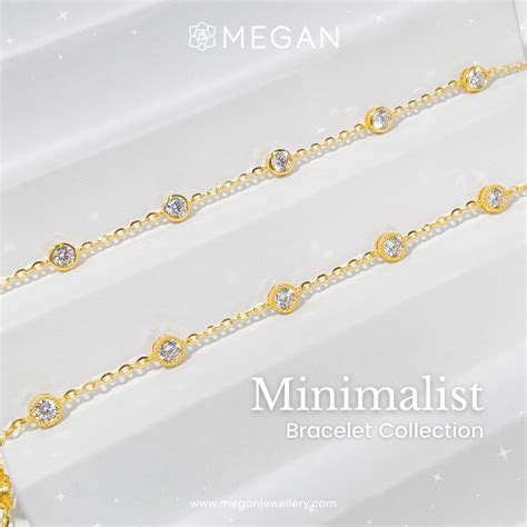 Megan Jewellery Minimalist Bracelet Collection Emas 916 | Shopee Malaysia