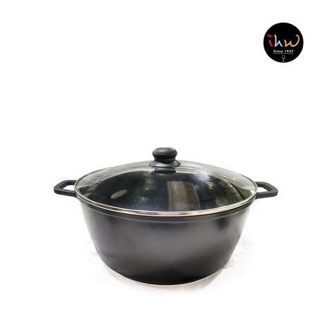 Die-Cast aluminum Non-Stick Cooking Pot 24cm with Glass Lid - Y11S24 ...