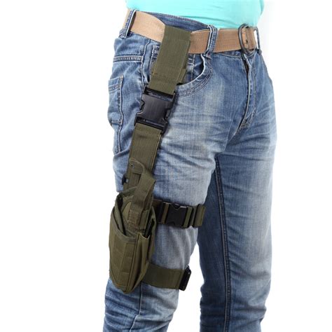 Adjustable Tactical Pistol Gun Drop Leg Thigh Holster W Mag Pouch