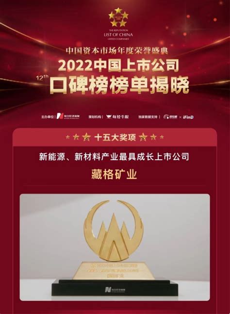 藏格矿业荣获“新能源新材料最具成长上市公司” 力争到2027年成长为全球一流矿业集团 每经网