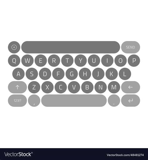 Qwerty keyboard full set Royalty Free Vector Image