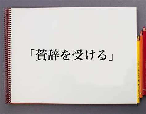 「賛辞を受ける」とは？意味や使い方を解説 意味解説辞典