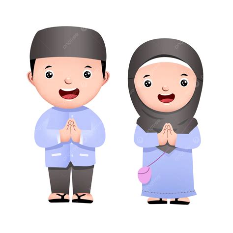 kartun anak muslim anak laki laki  anak perempuan anak muslim