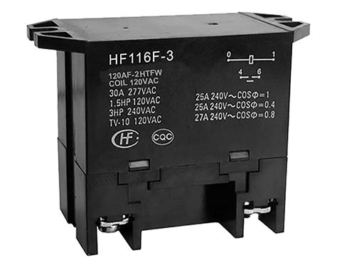 HF116F-3/120AF-2HTFW | Hongfa Europe GMBH Flange Mount Non-Latching ...