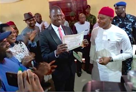 Ebonyi Governor Elect Deputy Receives Certificate Of Return Extends Olive Branch To Opponents