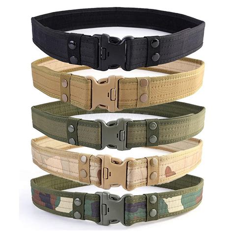 Heavy Duty Adjustable Custom Police Style Belt Combat Outdoor Elastic