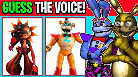 Guess The Voice Fnaf Quiz With Glitchtrap And Glamrock Bonnie Youtube