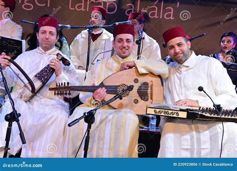 Andalusian Moroccan Music A Player Playing The Cello Editorial Image