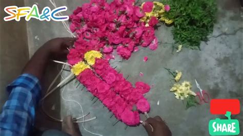 Diwali Special Garland Easy Method To String Rose Flower Garland பன்னீர் ரோஜா பூ மாலை ரோஜா பூ