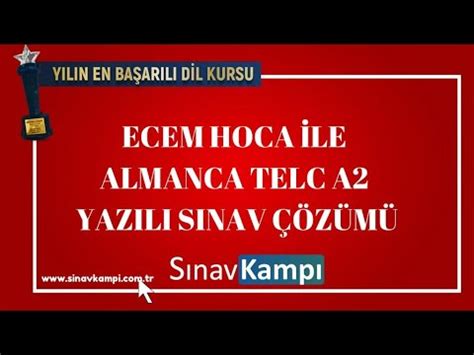 Almanca Telc A Yazili Sinav Z M I Ecem Hoca Youtube