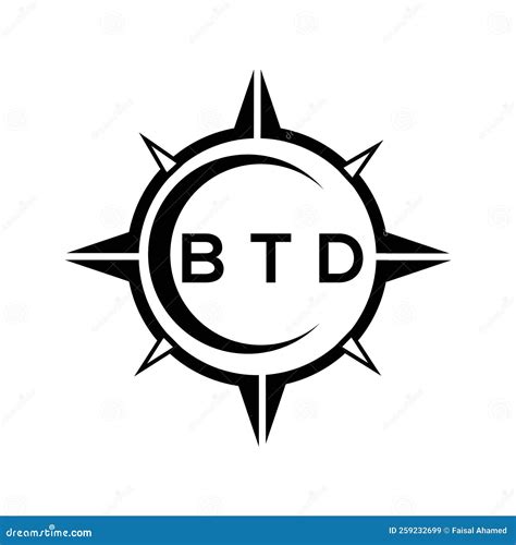 Btd Abstract Technology Circle Setting Logo Design On White Background