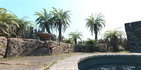 Hot HDRI Sets Tropical Pool DAZ Studio By Dreamlight