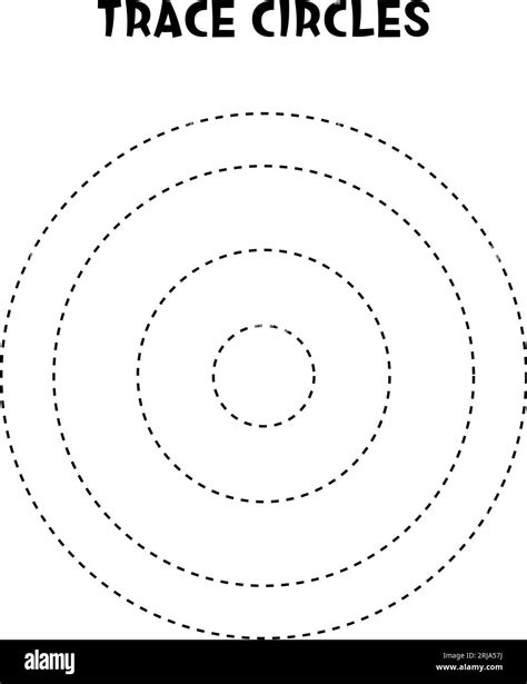 Tracer le cercle Formes géométriques de base Jeu éducatif Feuille de