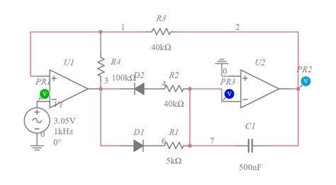 Sawtooth Waveform Generator Using Op Amp Multisim Live