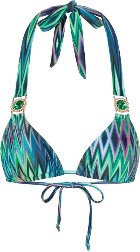 Moda Minx Chic In Chevron Triangle Top Bikini Top Bol