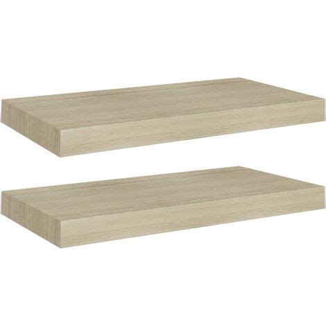 Furniture Limited Estantes Flotantes De Pared Uds Mdf Roble