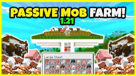 Best Passive Mob Farm Ever Easy In Minecraft Bedrock 1 21 Youtube