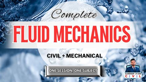 Fluid Mechanics Civil Engineering Ssc Je State Aen Sandeep