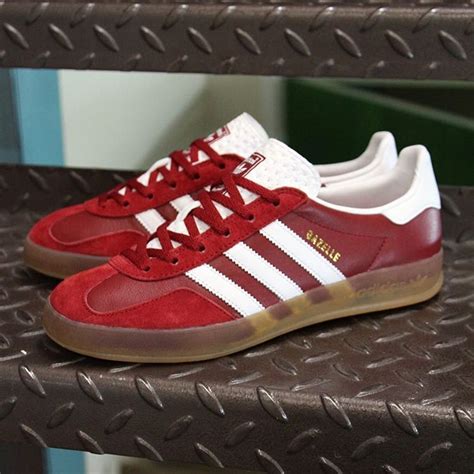 Adidas Originals Gazelle Indoor Trainer Red White Adidas Trainers