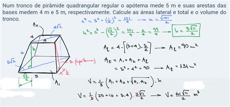 Calculo Do Volume Do Tronco De Piramide Printable Templates Free