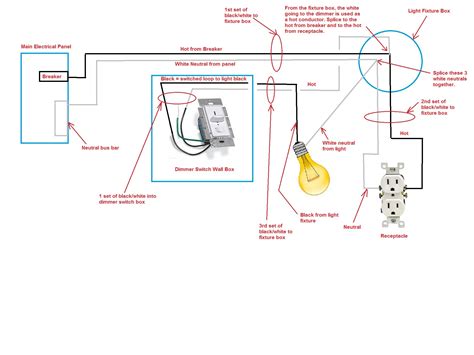 How To Connect A Switch To A Light Fixture Light Wiring Powe