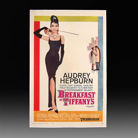 Iconic U.S. One-Sheet Poster for Breakfast At Tiffany's (1961)