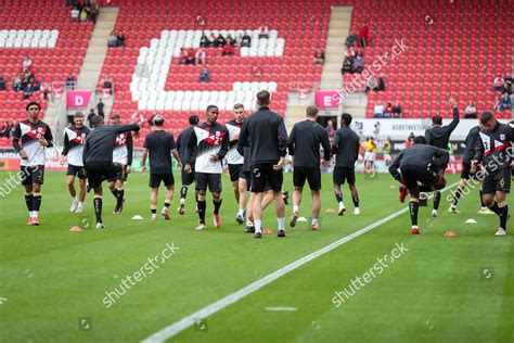 Crewe Alexandra Players Pre Match Warm Editorial Stock Photo - Stock Image | Shutterstock