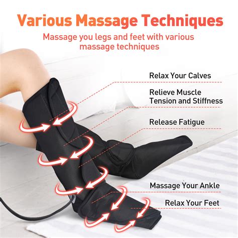 Leg Massager With Heat And Air Compression For Circulation Foot Calf