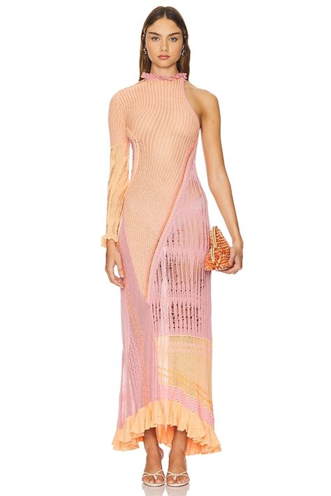 Roberta Einer Bianca Dress In Peach Revolve