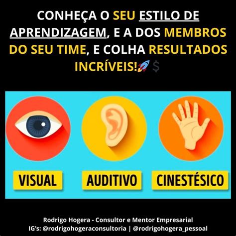O Que É Cinestésico - Conheça os estilos de aprendizagem VISUAL, AUDITIVO, CINESTÉSICO e ...