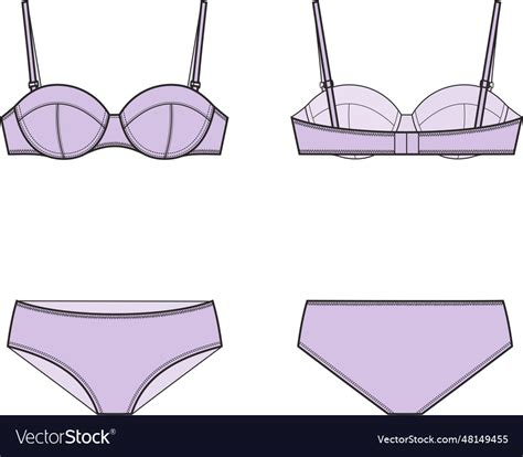 Womens Lingerie Bra And Panties Royalty Free Vector Image