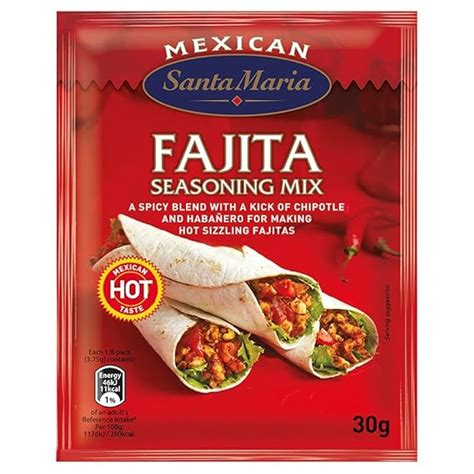 Santa Maria Hot Fajita Seasoning Mix G Amazon Co Uk Grocery