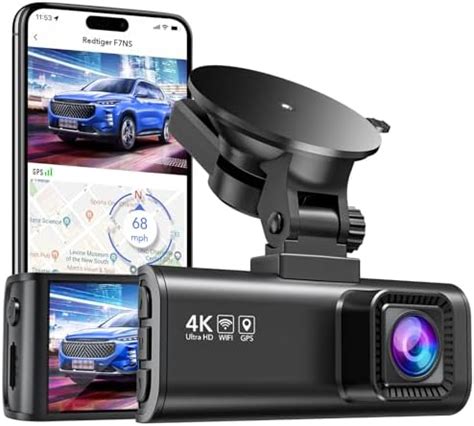 Amazon Redtiger F N K Dual Dash Cam With Suction Cup Mount And