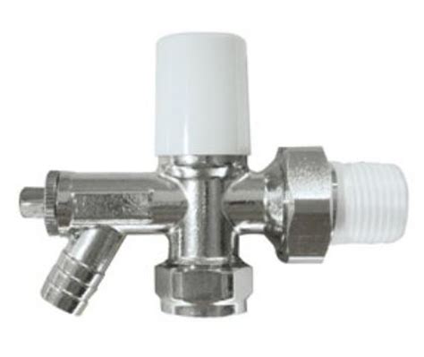 Crestalux Angled Radiator Valve With Drain Off 15mm 10040270