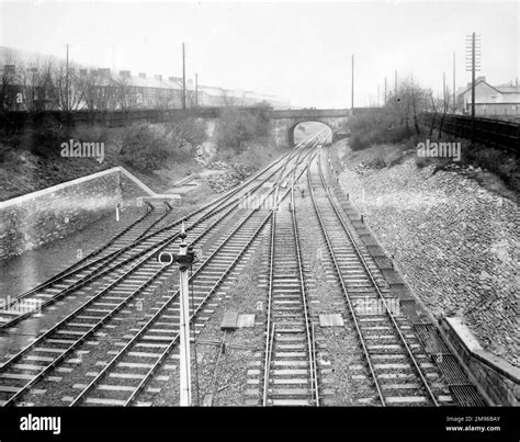 View Of The Track With A Road Bridge In The Middle Distance Near