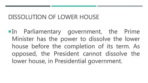 Presidential vs parliamentary Government | PPT