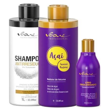 Kit Progressiva Açaí Liso Prolongado Voare Professional Cosméticos