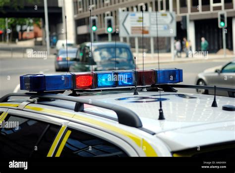 English Police Car Stock Photo - Alamy