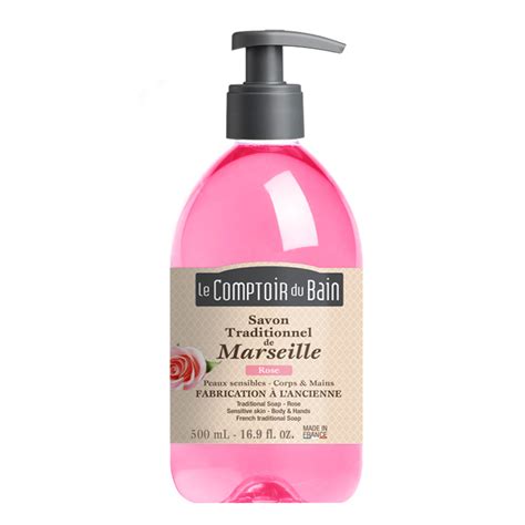 Le Comptoir Du Bain Savon Liquide De Marseille Rose Flacon Ml